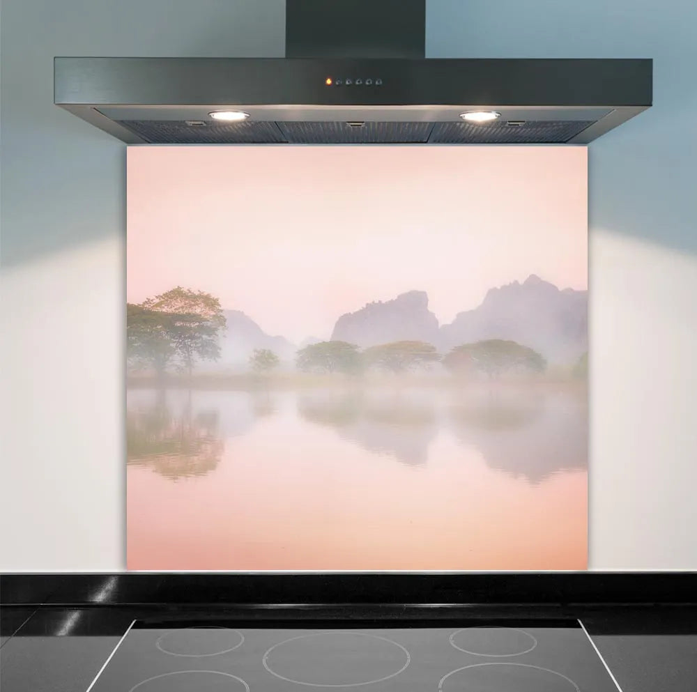 Dusky Lake Glass Splashback