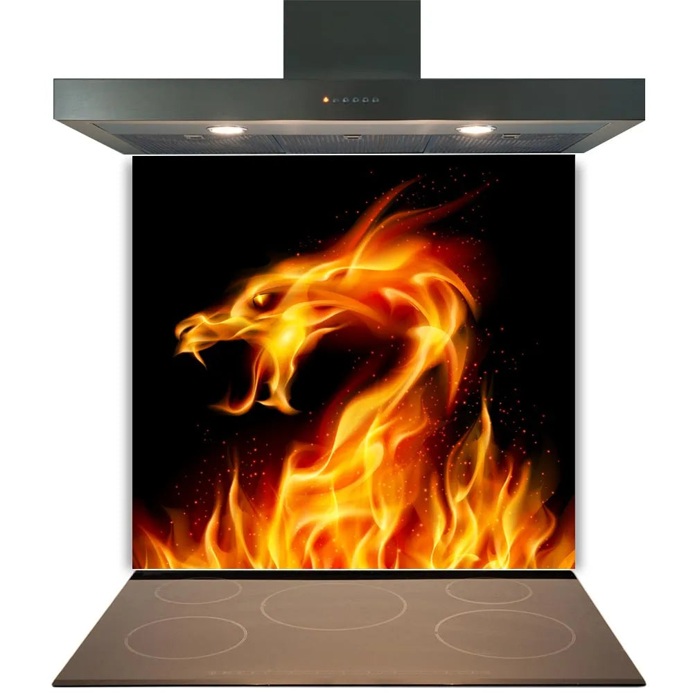 Fire Dragon Glass Splashback