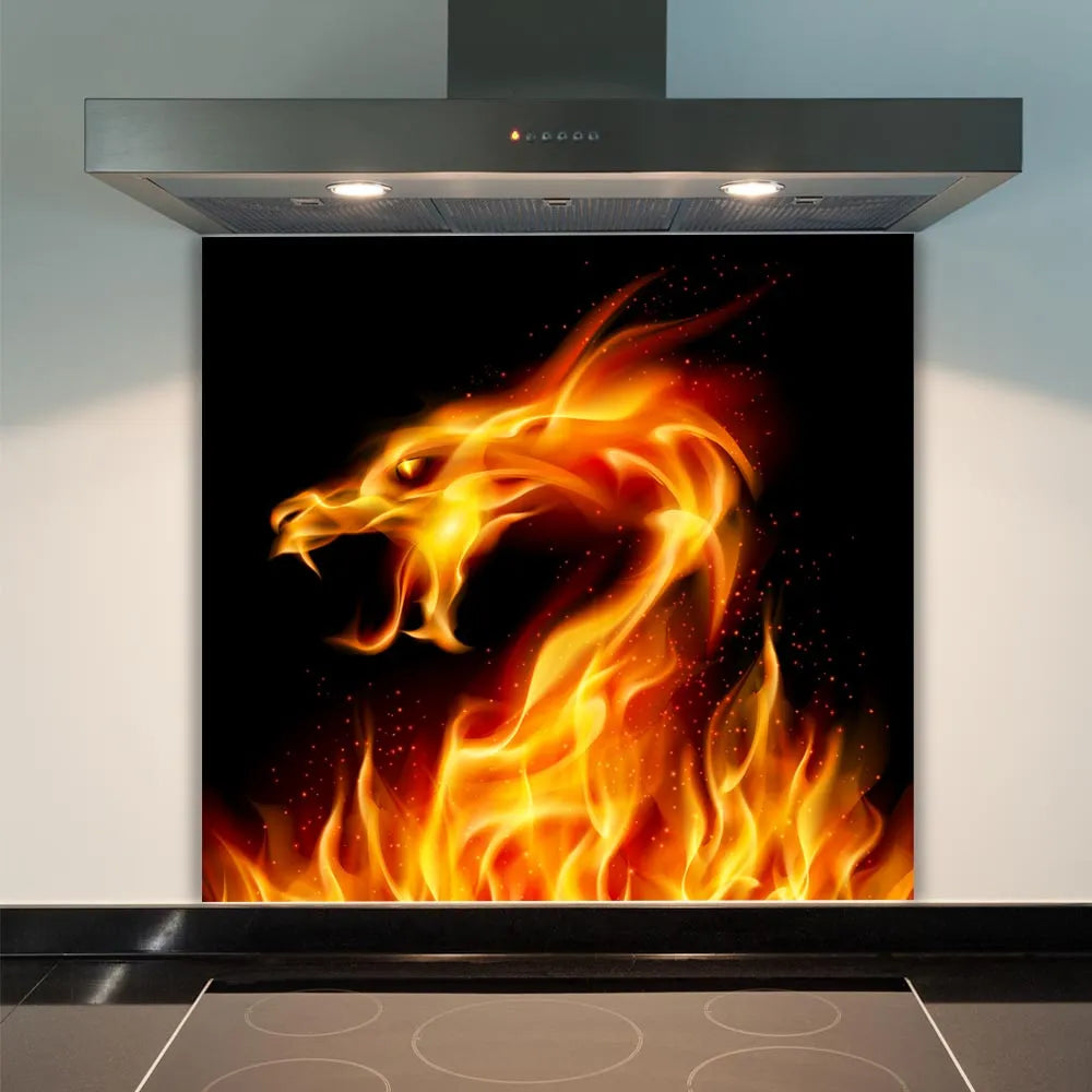 Fire Dragon Glass Splashback