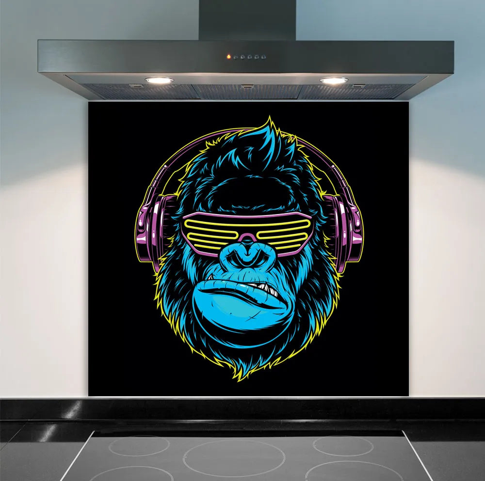 Funky Monkey Glass Splashback