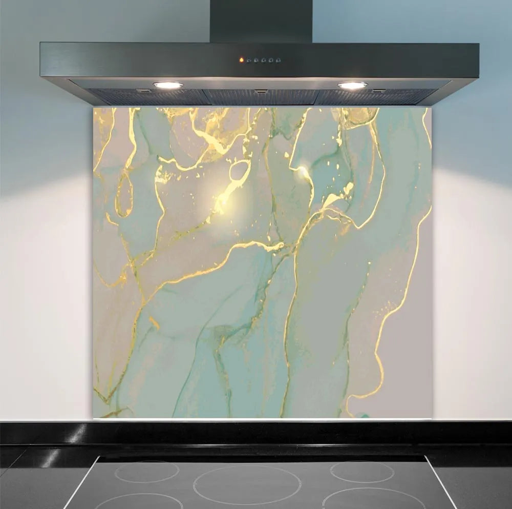 Gold Aura Glass Splashback