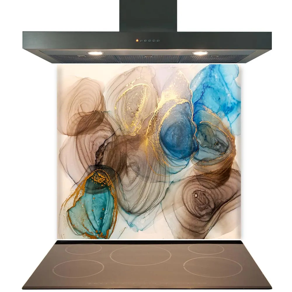 Gold Brown Deluxe Glass Splashback