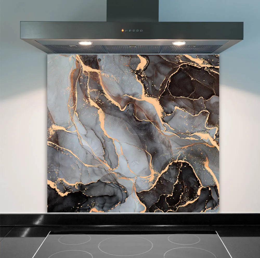 Grey Deluxe Glass Splashback