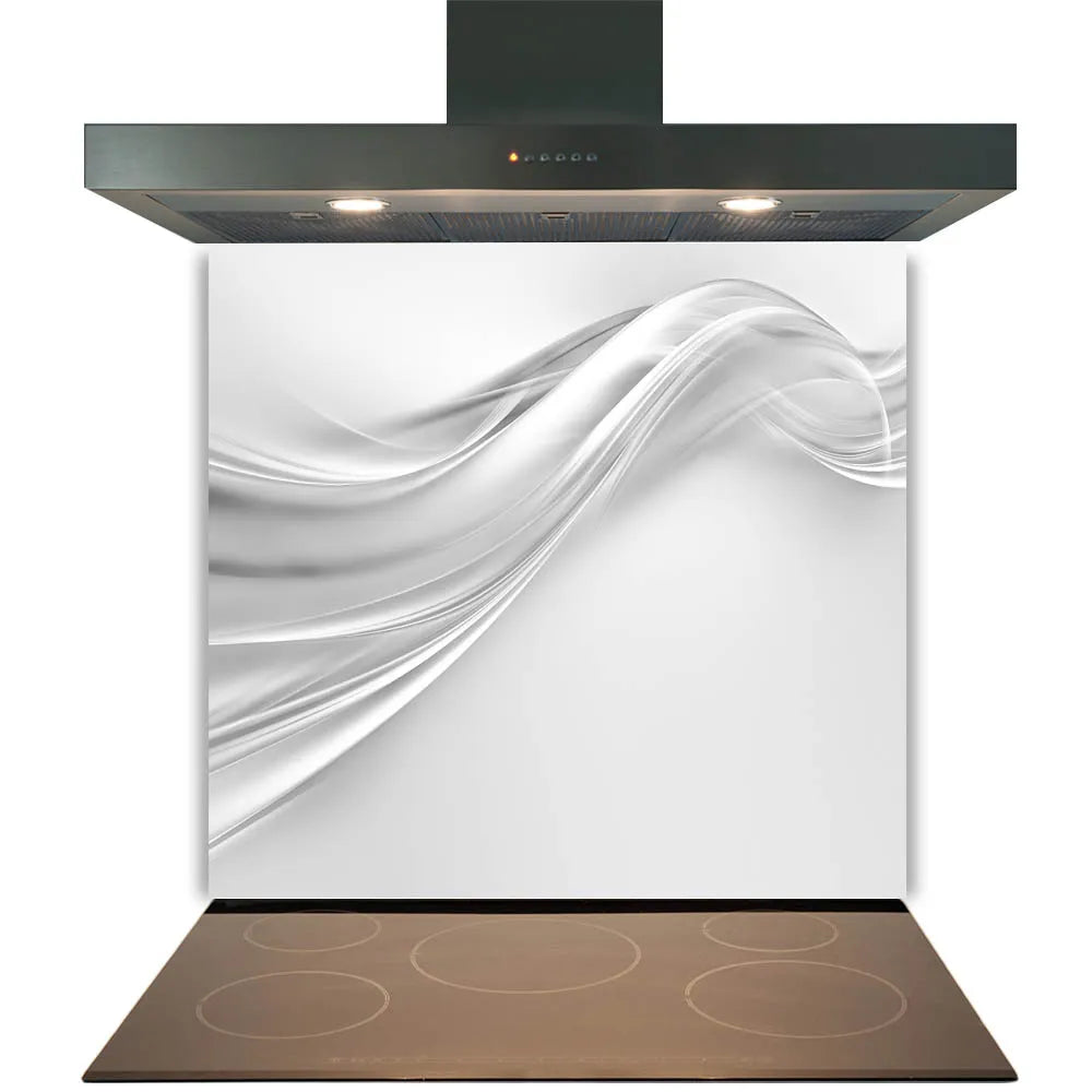 Grey Wave Glass Splashback