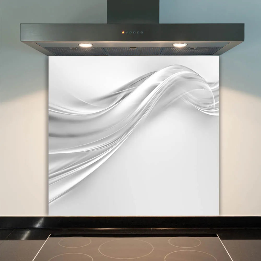 Grey Wave Glass Splashback