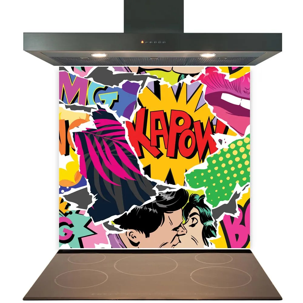 Kapow! Glass Splashback
