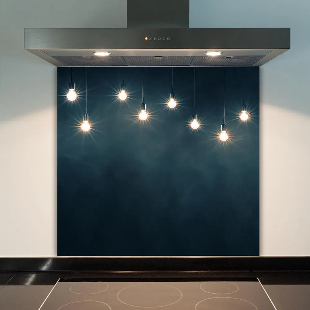 Lightbulbs Glass Splashback