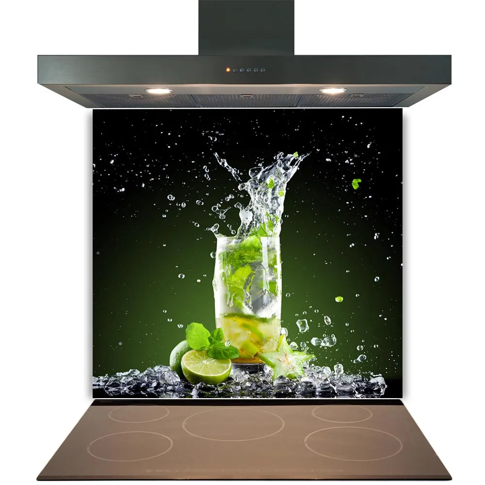 Lime & Ice Glass Splashback