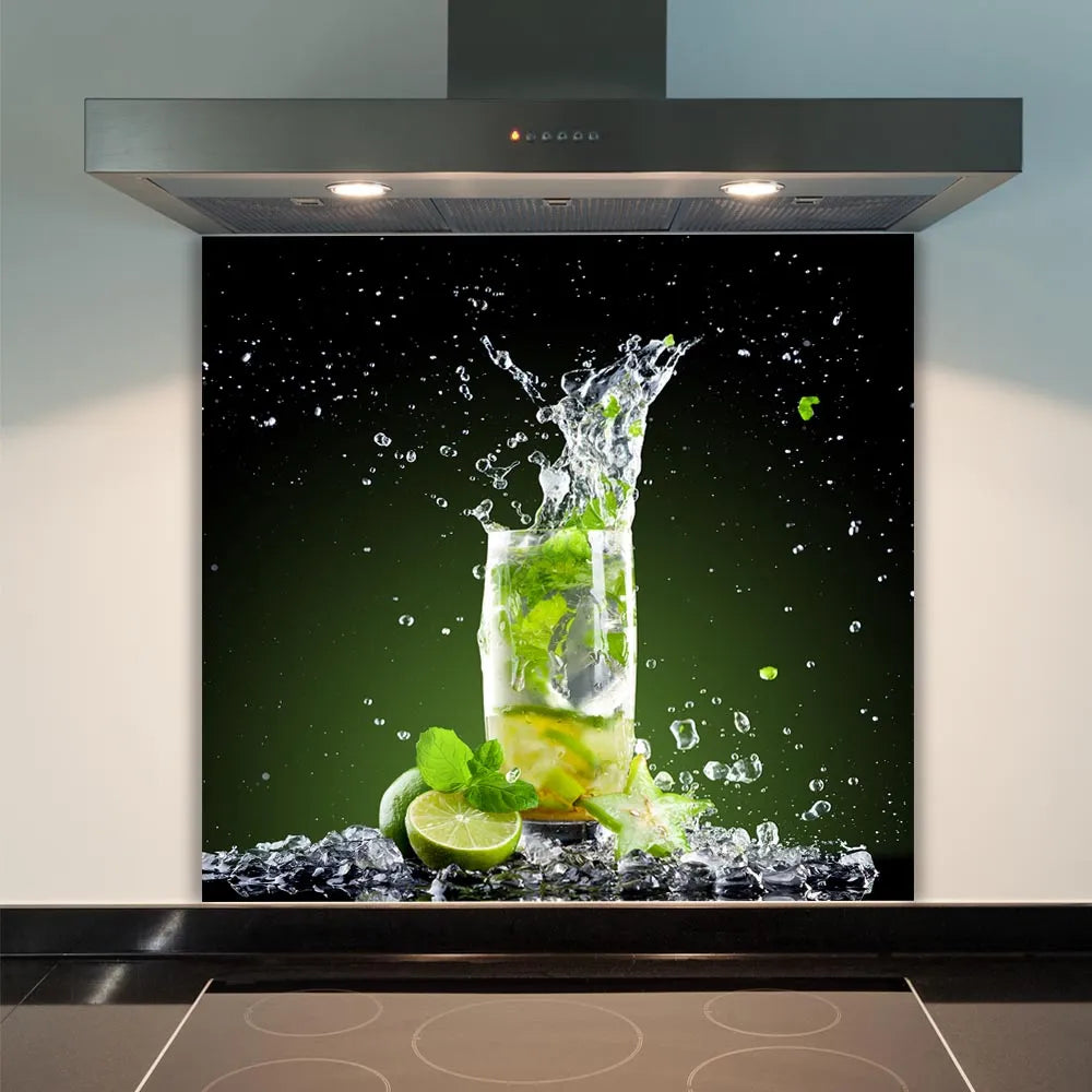 Lime & Ice Glass Splashback