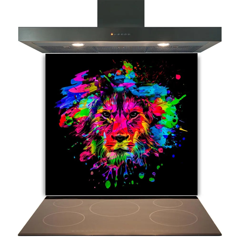 Lion Splash Glass Splashback