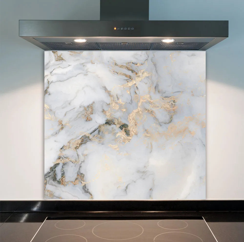 Marble Mix Glass Splashback