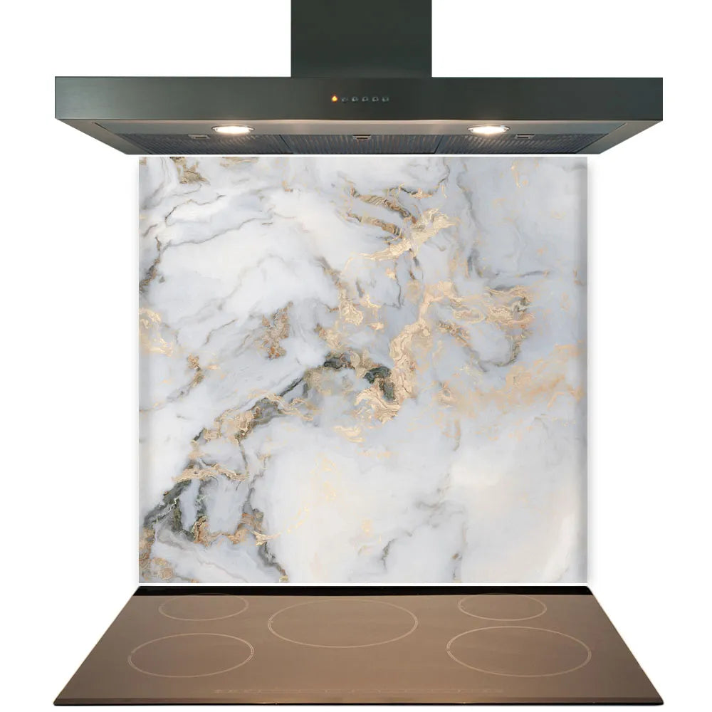 Marble Mix Glass Splashback