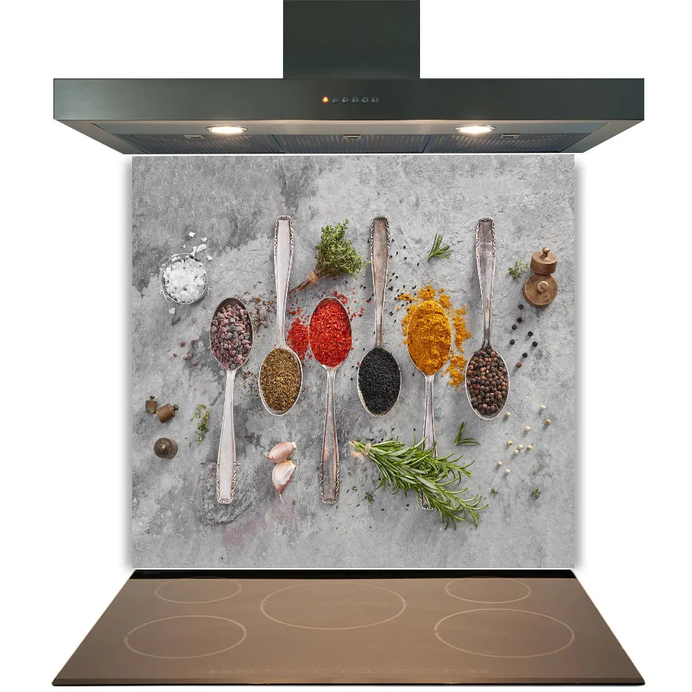 Marble Spices Glass Splashback