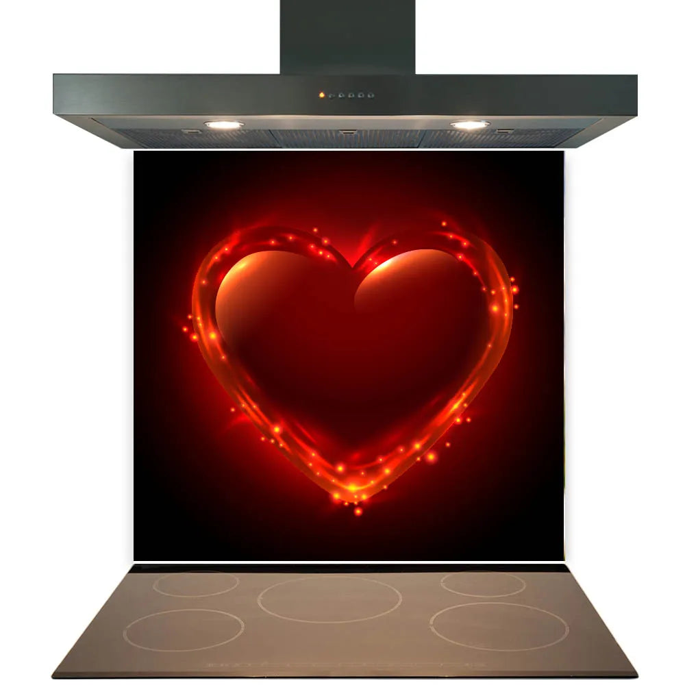 Molten Heart Glass Splashback