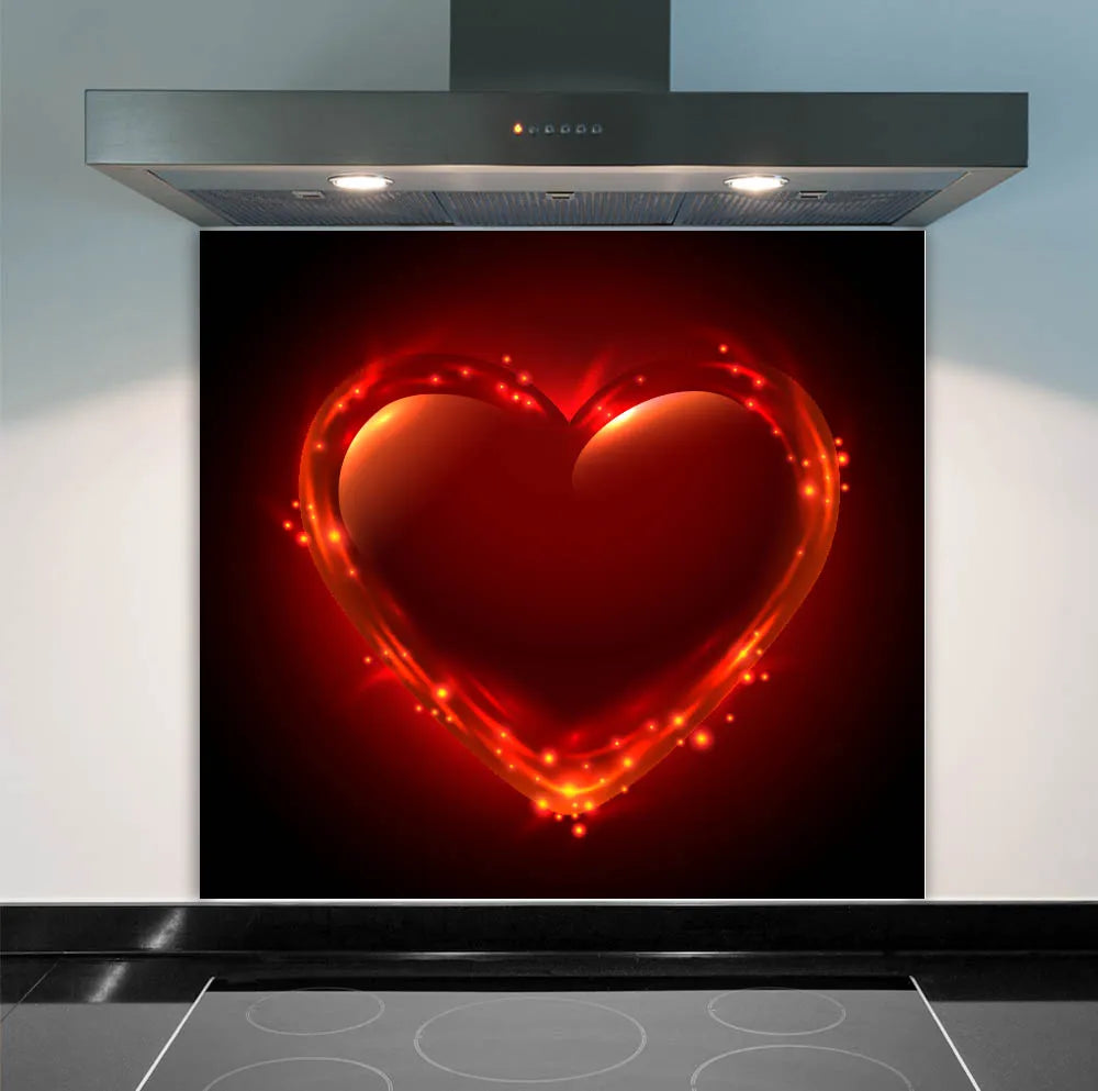 Molten Heart Glass Splashback