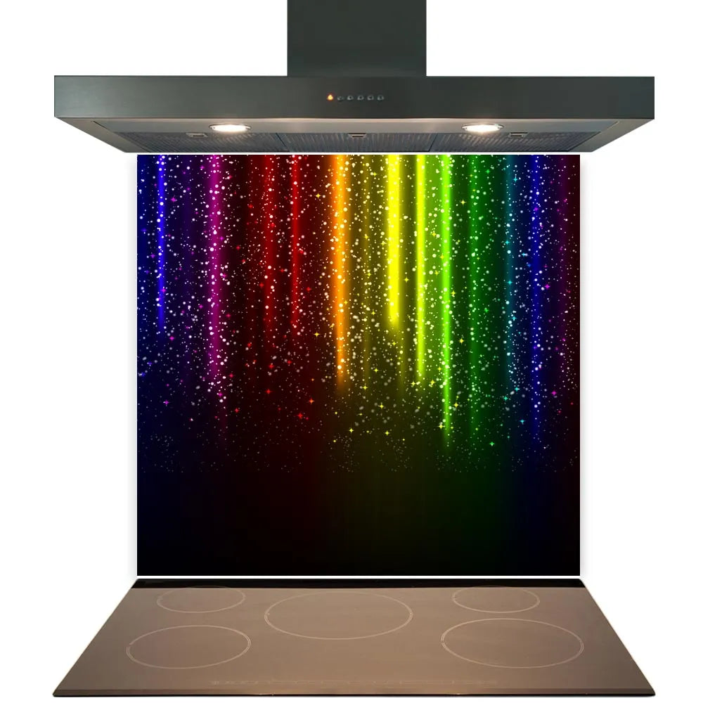 Multicoloured Rain Glass Splashback