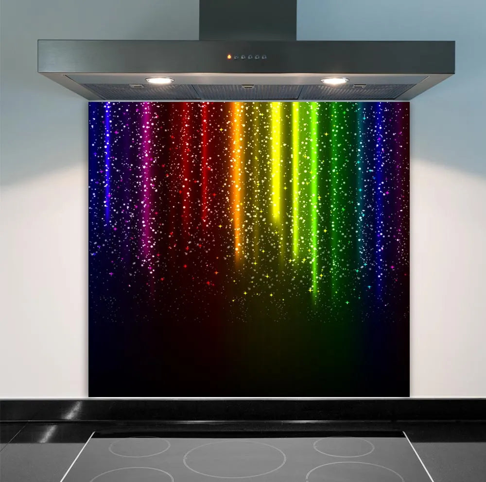 Multicoloured Rain Glass Splashback
