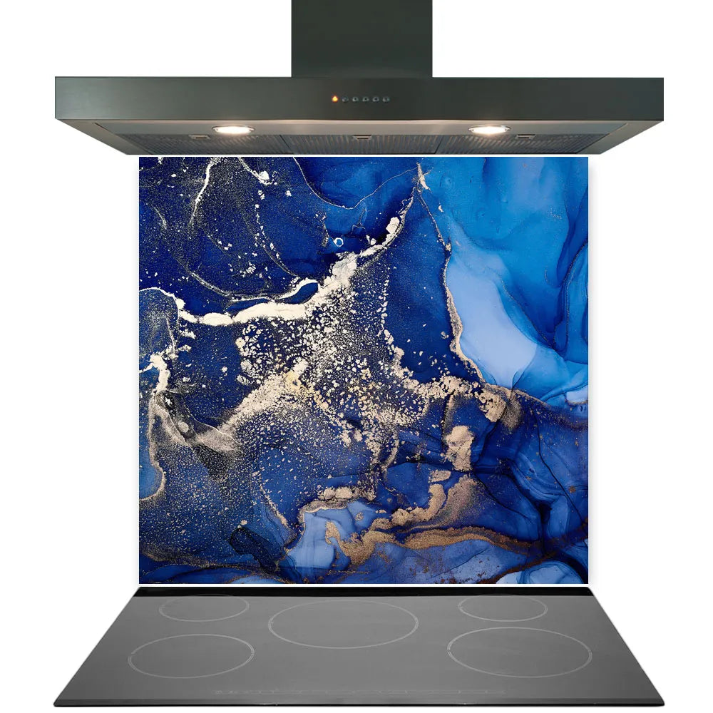 Mystic Blue Glass Splashback