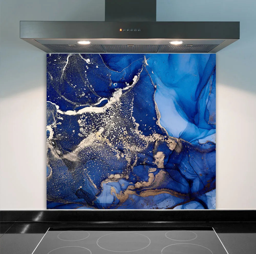 Mystic Blue Glass Splashback