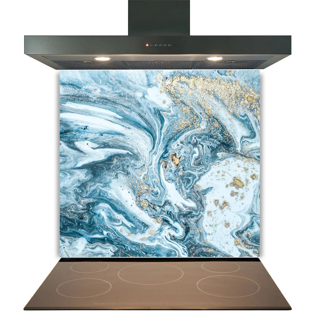 Ocean Gold Glass Splashback
