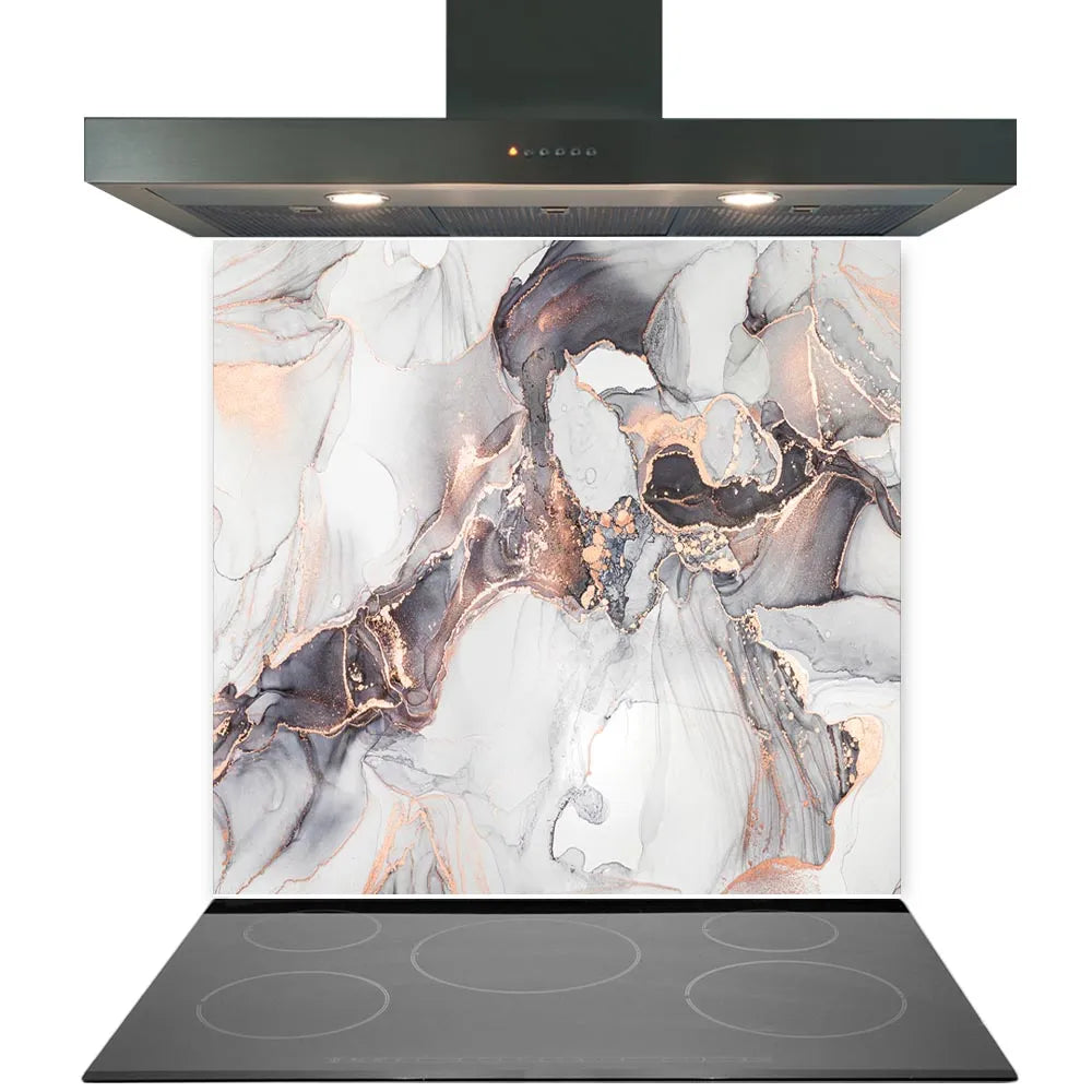 Rose Gold Deluxe Glass Splashback