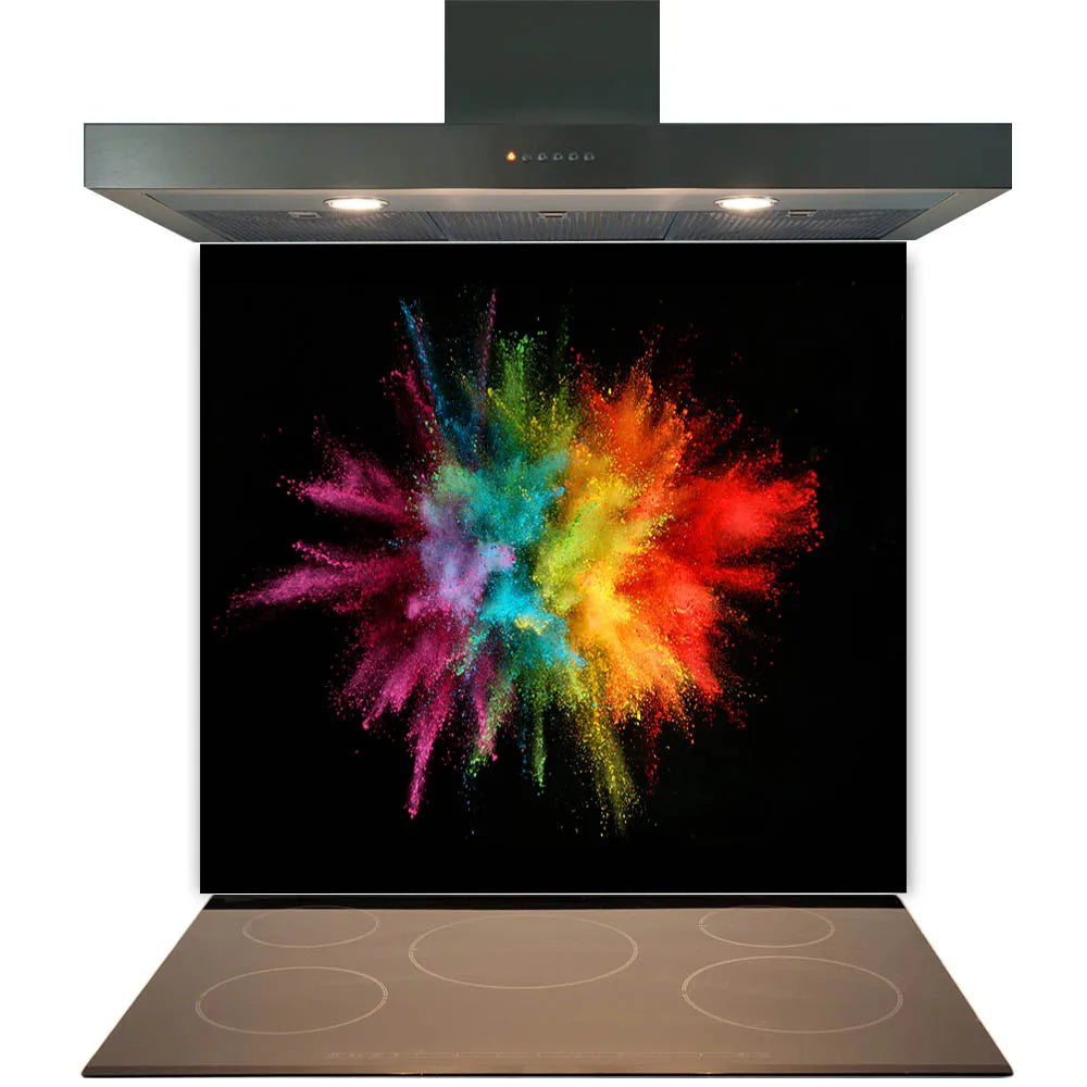 Powder Splash Glass Splashback