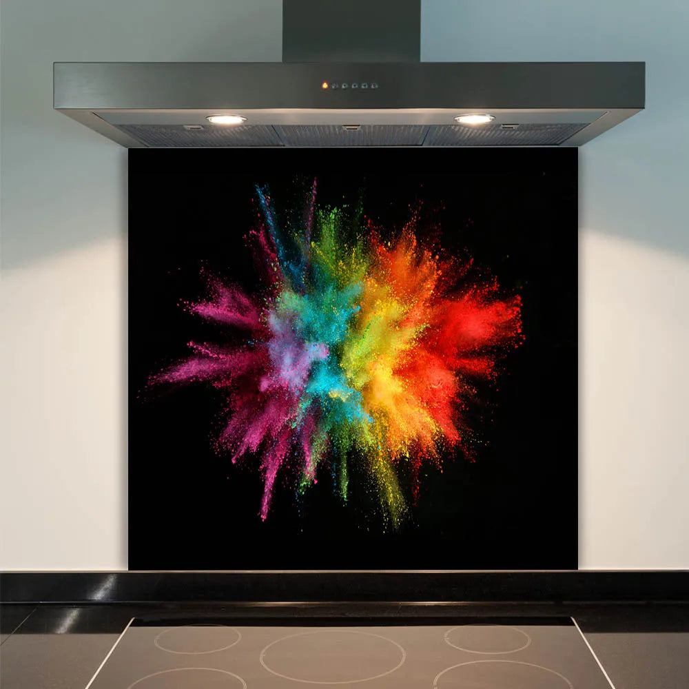 Powder Splash Glass Splashback