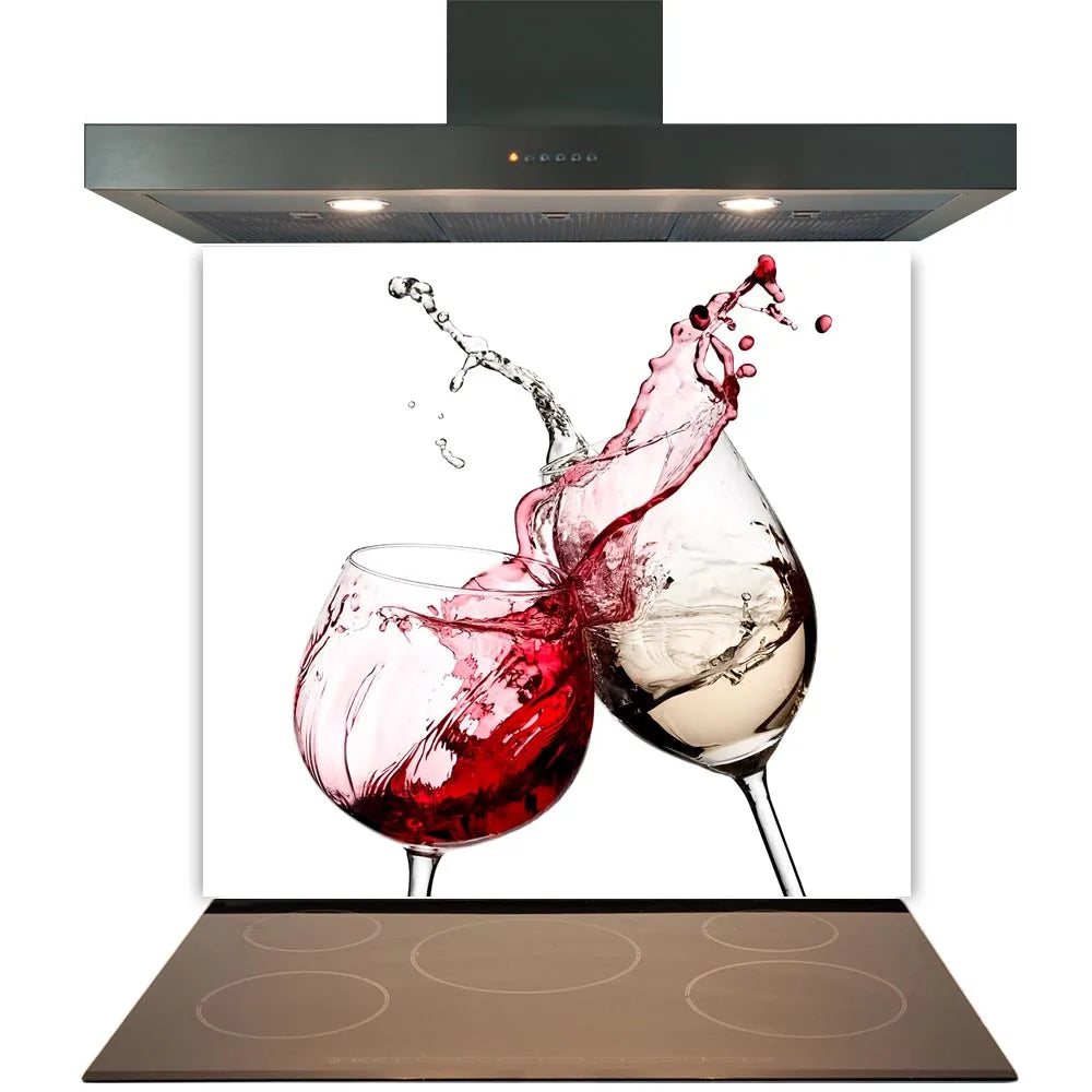 Red & White Wine Glass Splashback