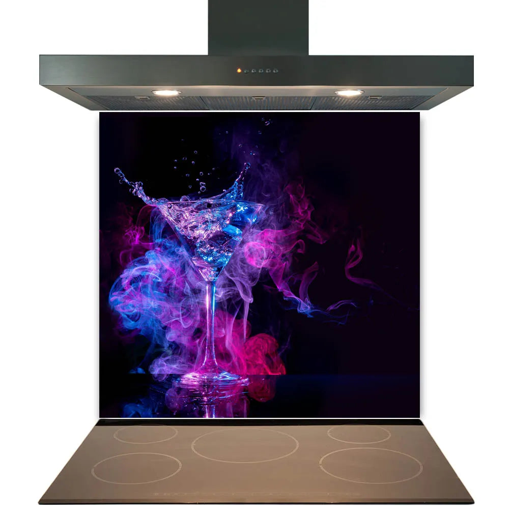 Smoke Cocktail Glass Splashback