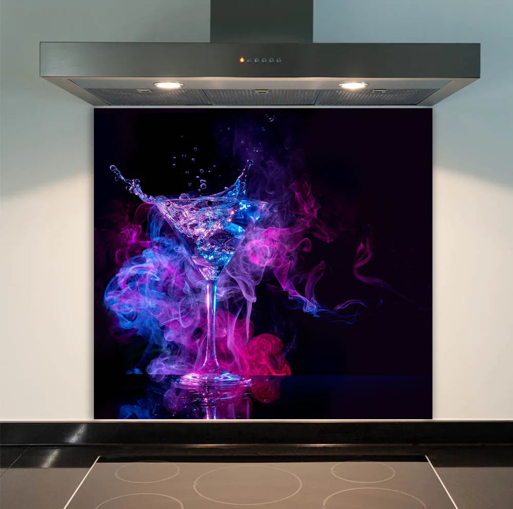 Smoke Cocktail Glass Splashback
