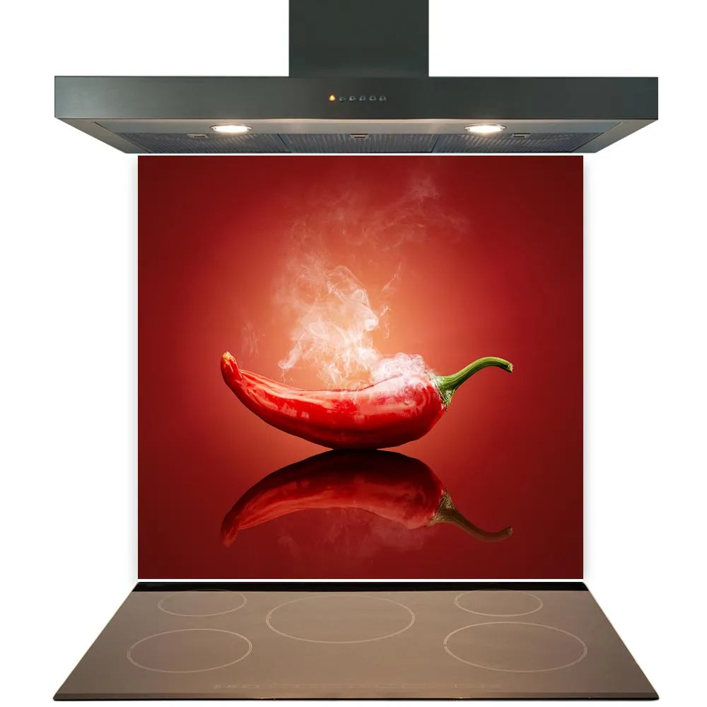 Smoking Chilli Glass Splashback