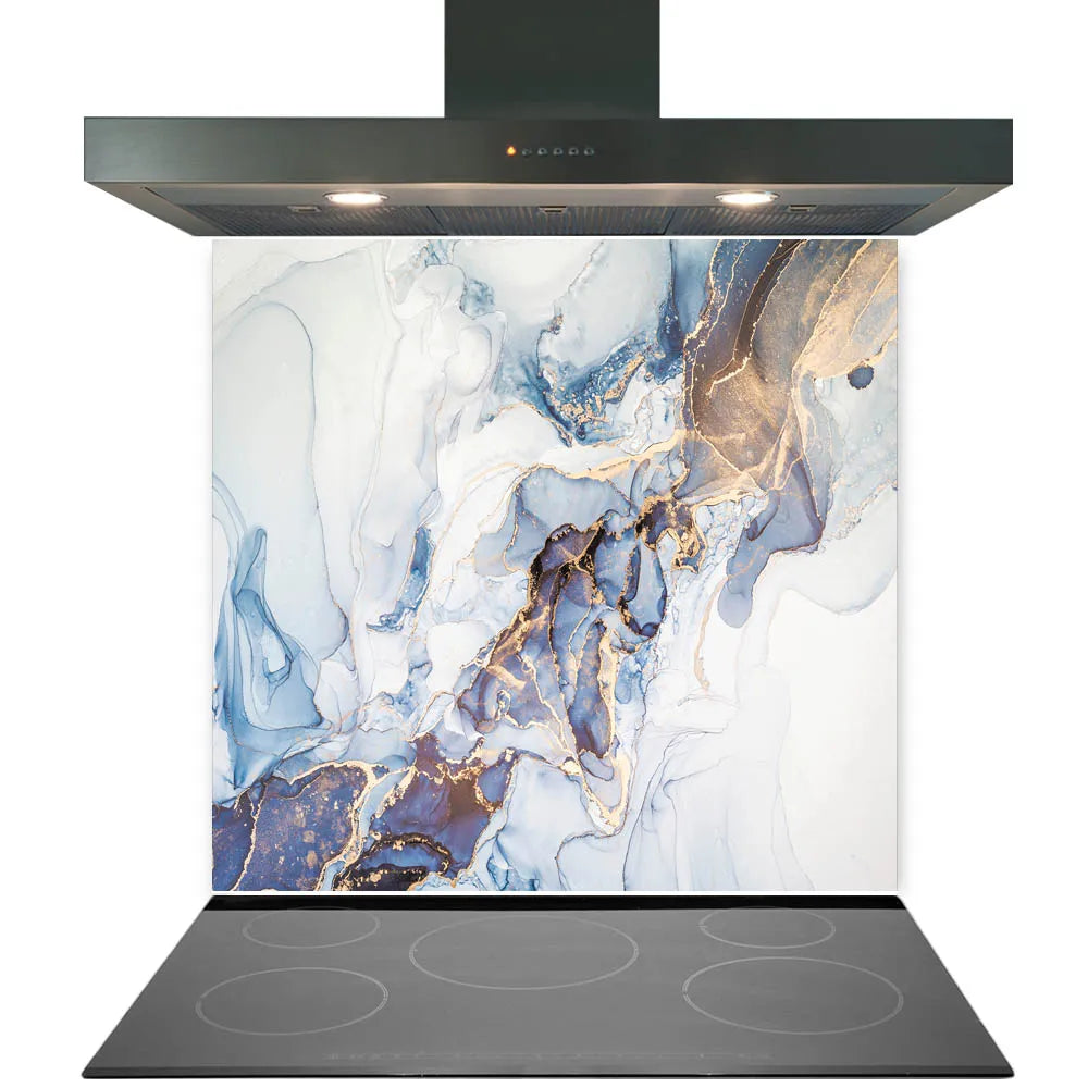 Soft Blue Deluxe Glass Splashback