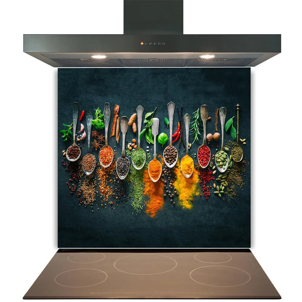 Spicy Tablespoons Glass Splashback | Printed Image Glass Splashbacks