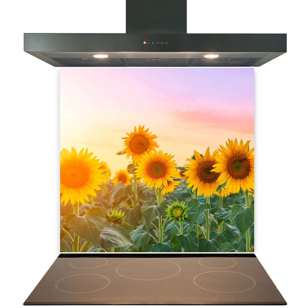 Sunflower Dusk Glass Splashback