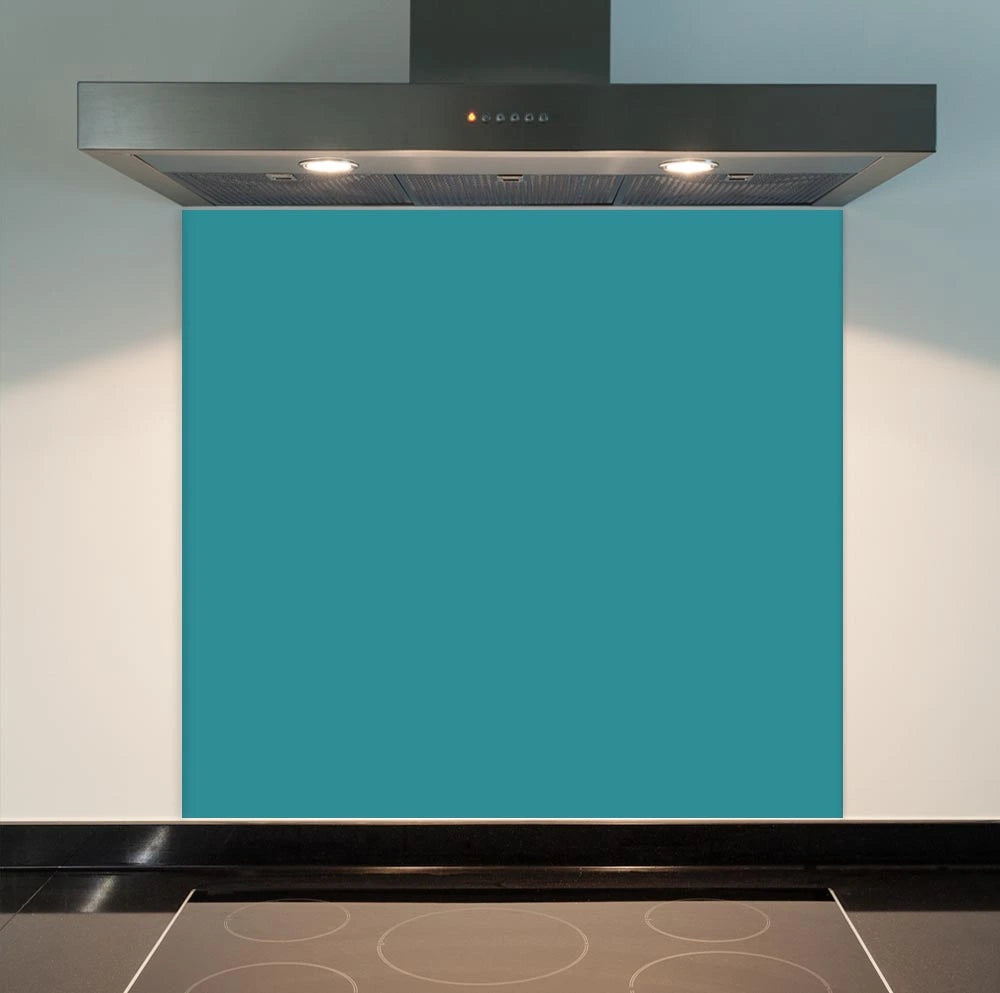 Teal Glass Splashback