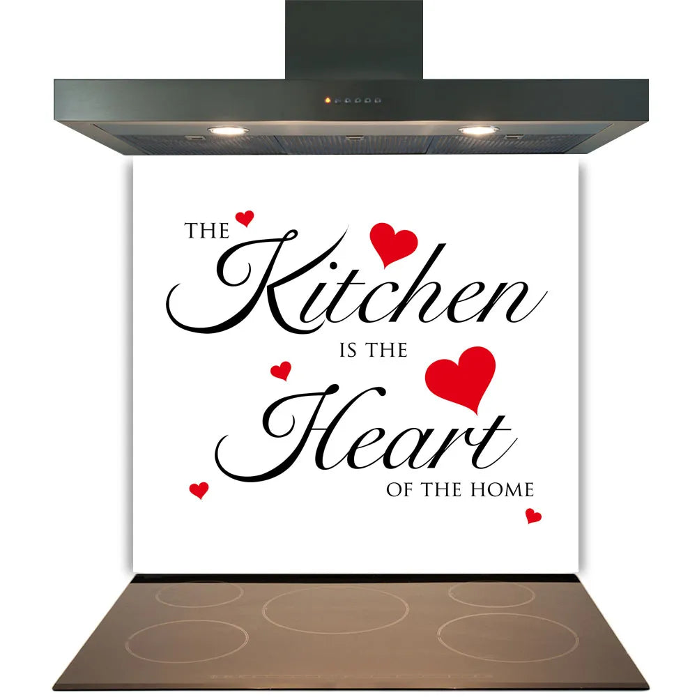 Heart of the Home White Glass Splashback