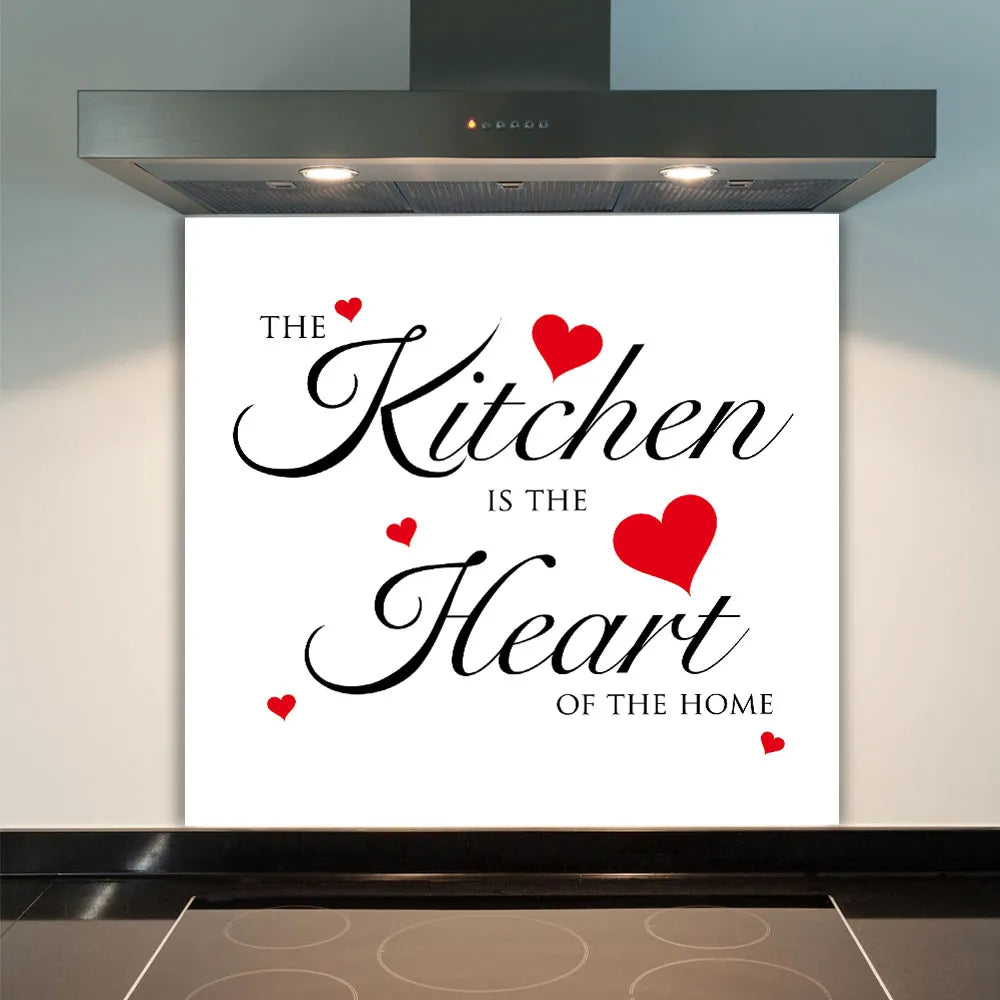 Heart of the Home White Glass Splashback