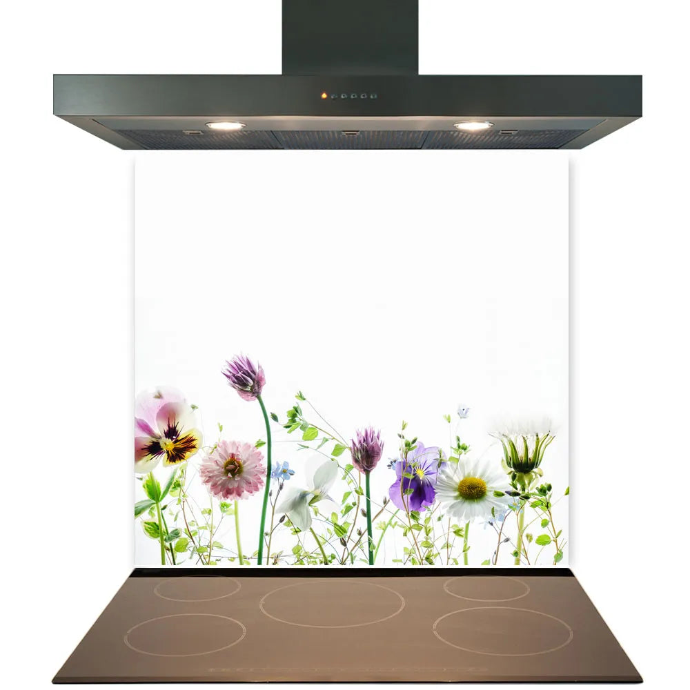 Wild Flowers Glass Splashback