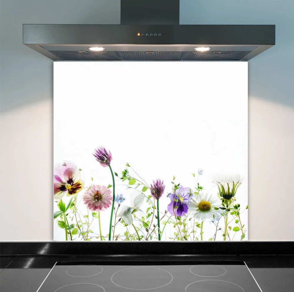 Wild Flowers Glass Splashback