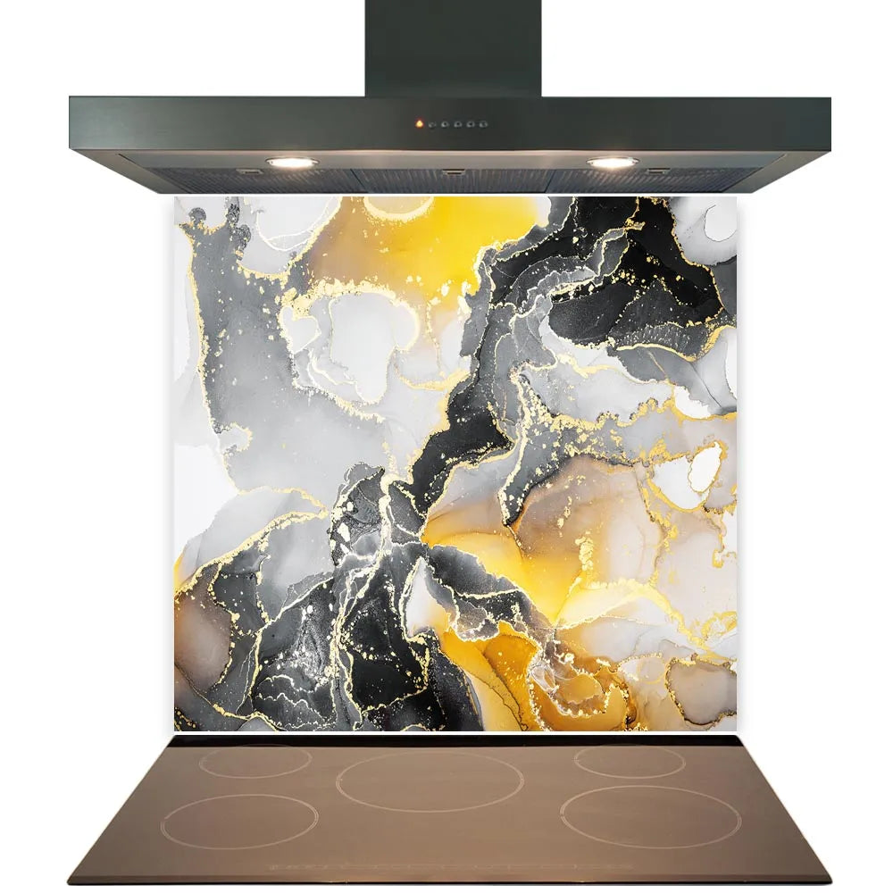 Yellow Deluxe Glass Splashback