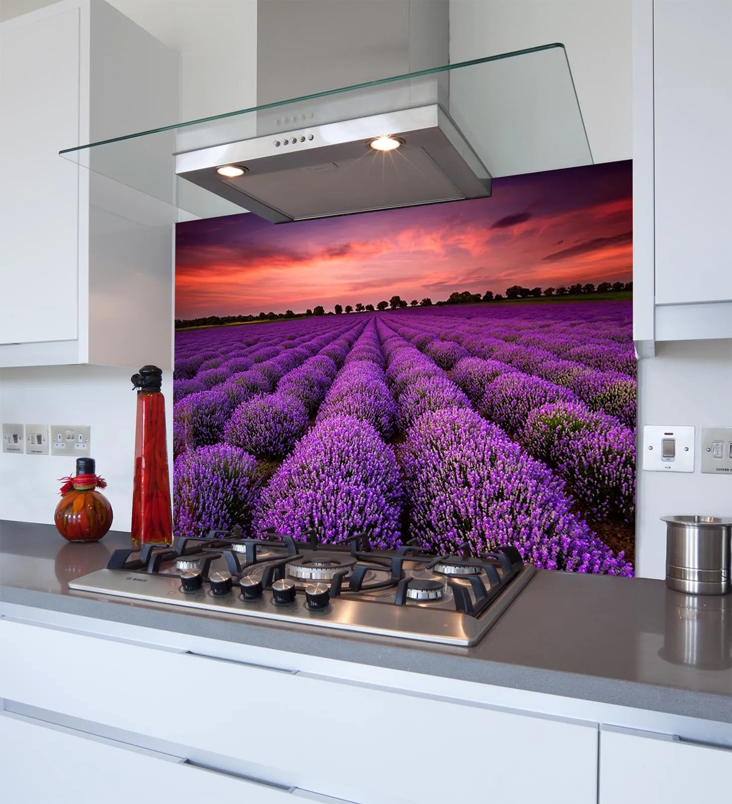 Lavender Glass Splashback
