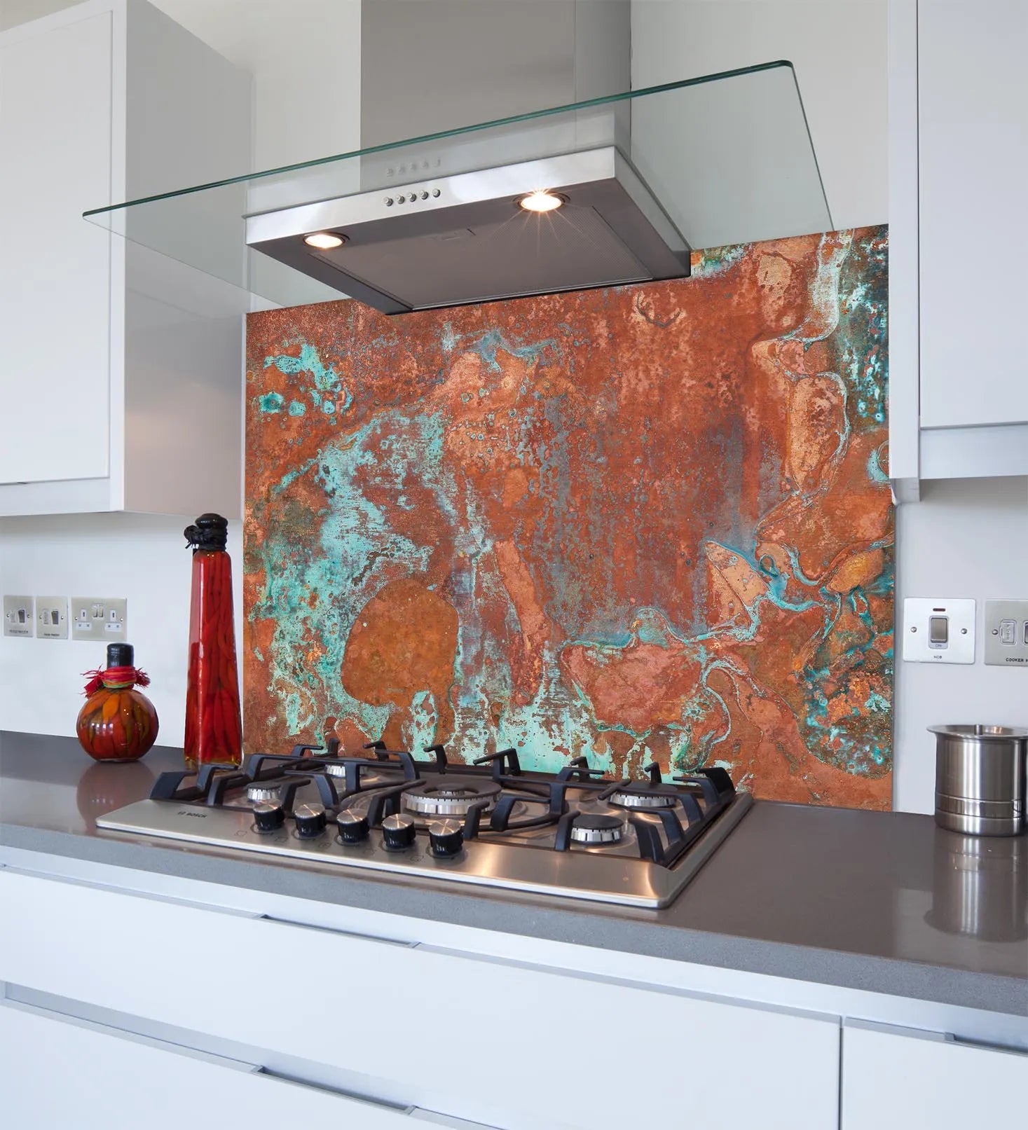 Rust Oxide Glass Splashback