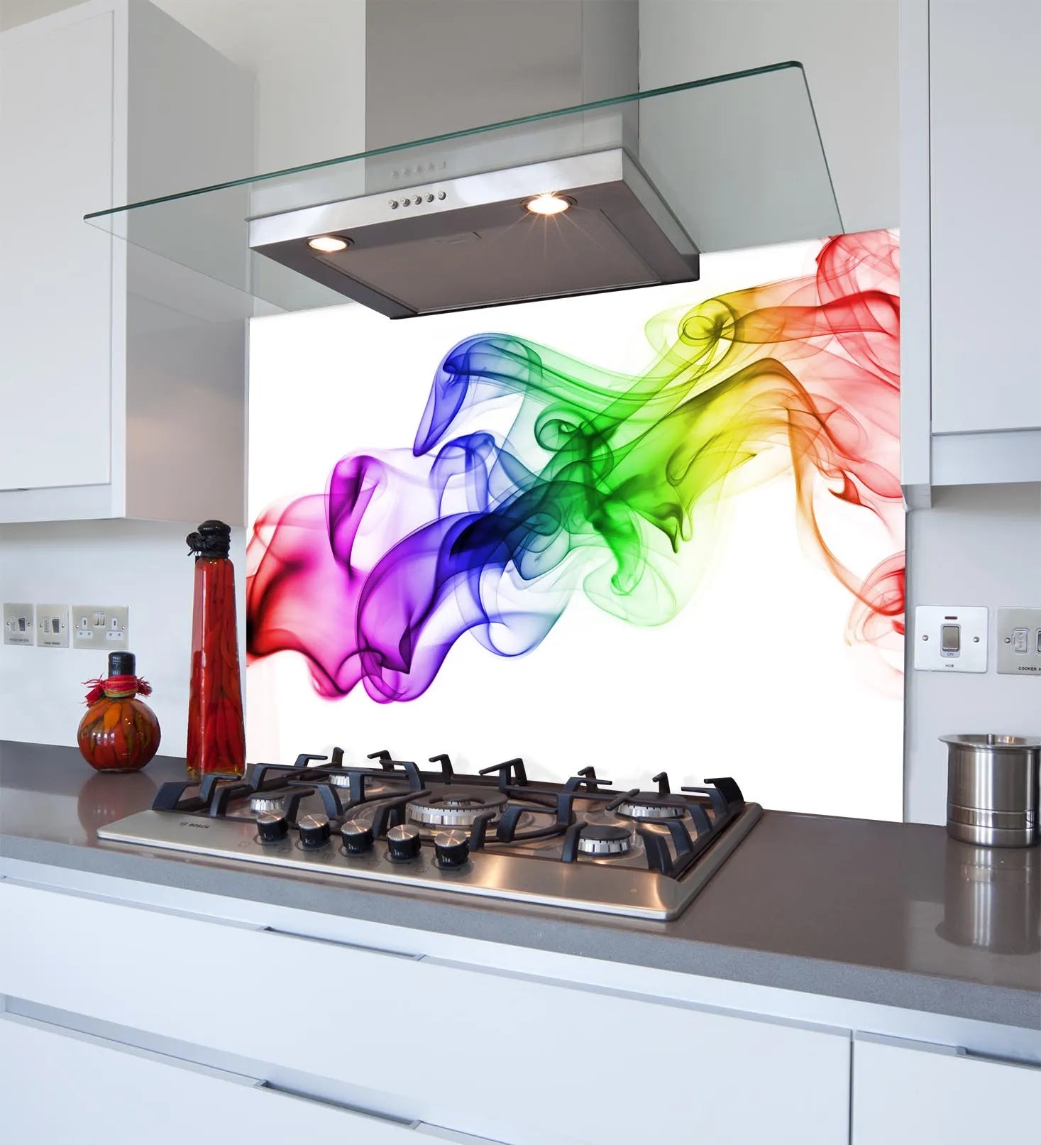 Coloured Mist Glass Splashback
