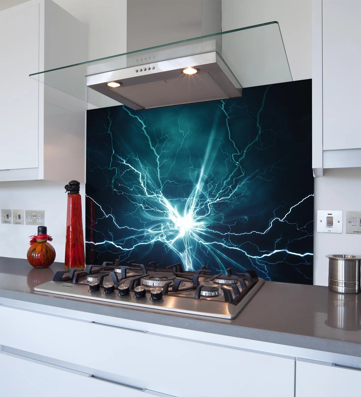 Lightning Glass Splashback