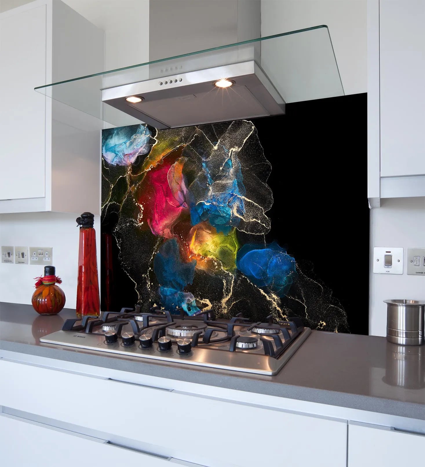 Black Deluxe Glass Splashback