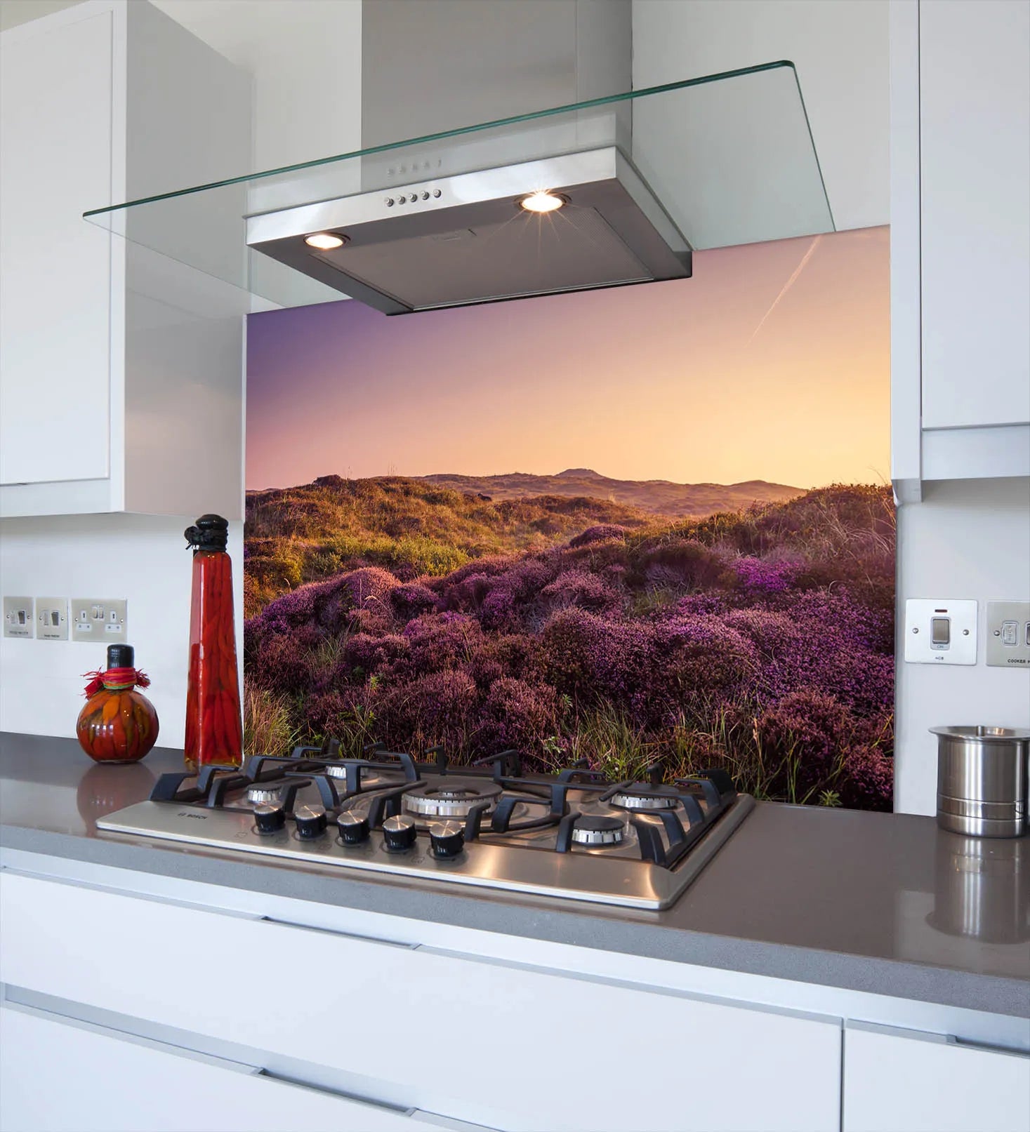 Heather Glass Splashback