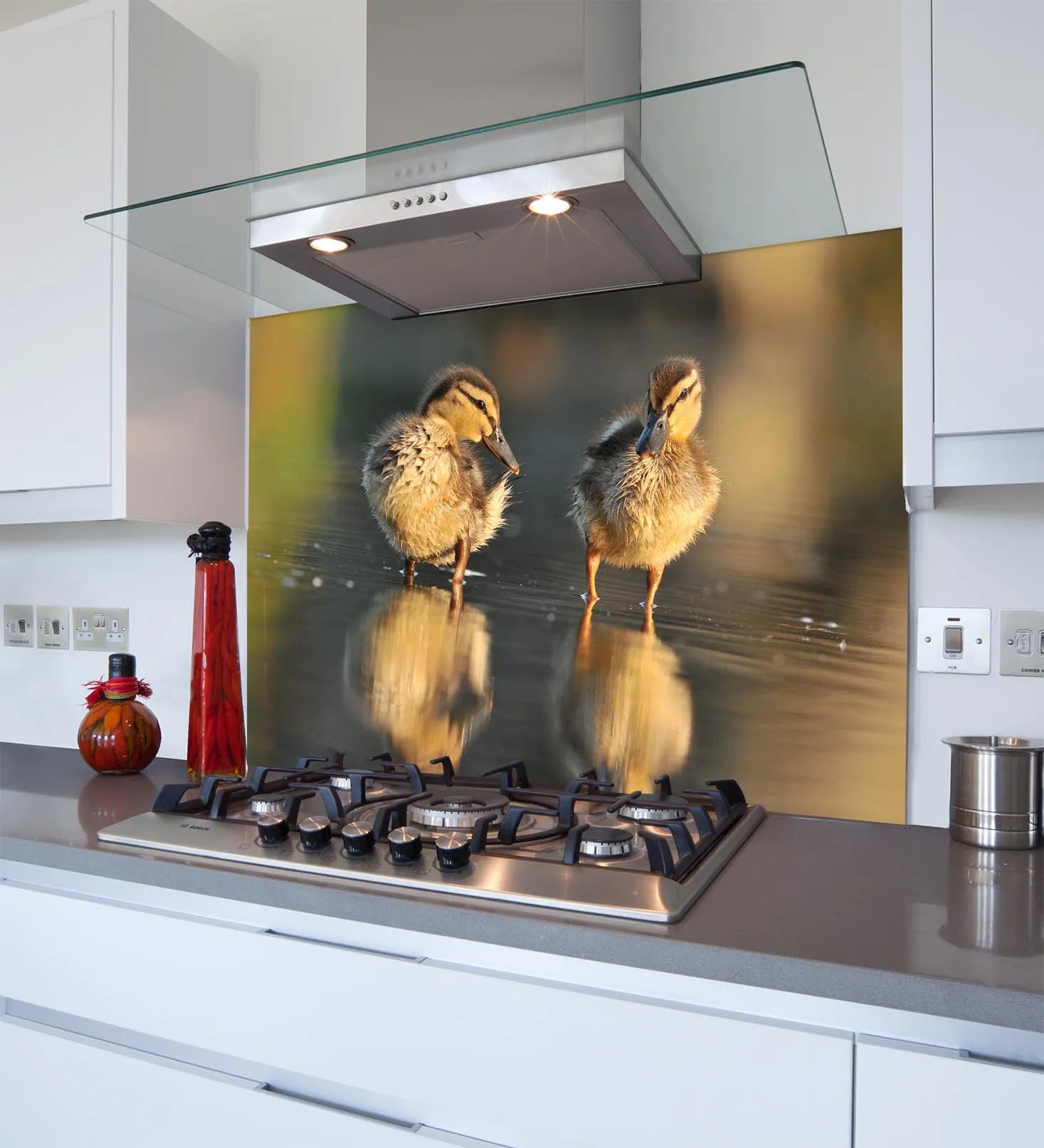 Ducklings Glass Splashback