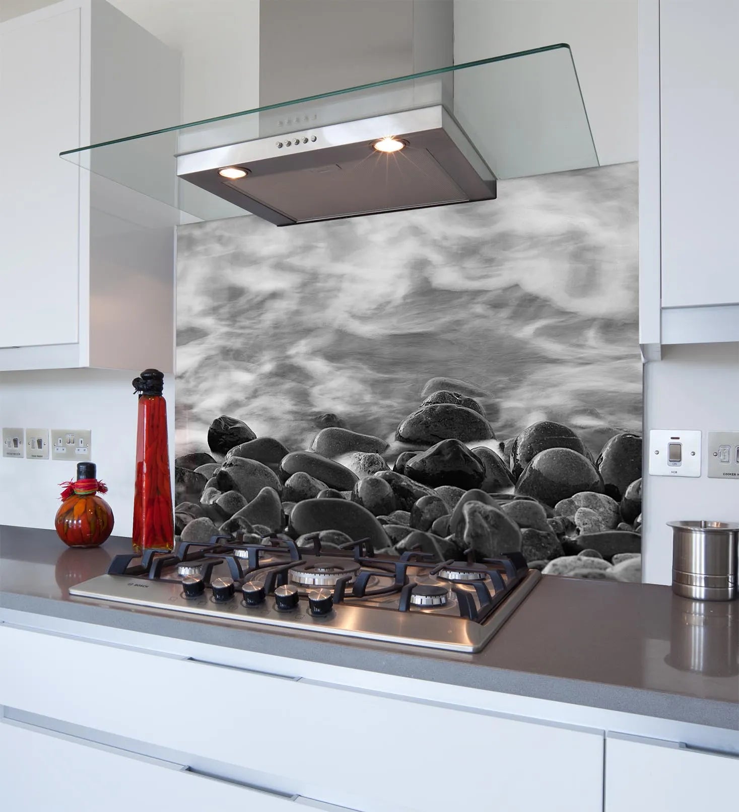 Pebble Beach Glass Splashback