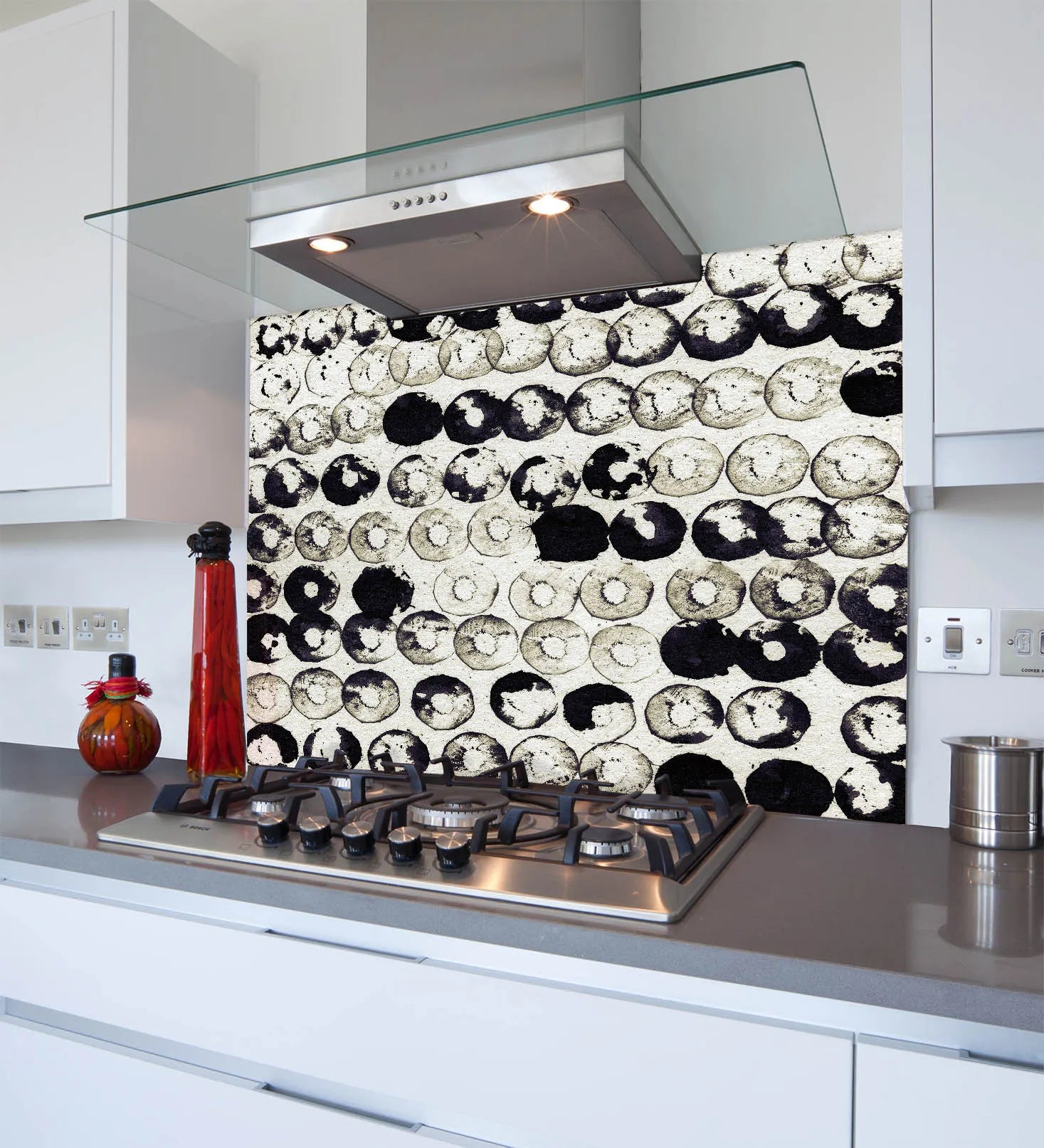 Abstract Circles Glass Splashback