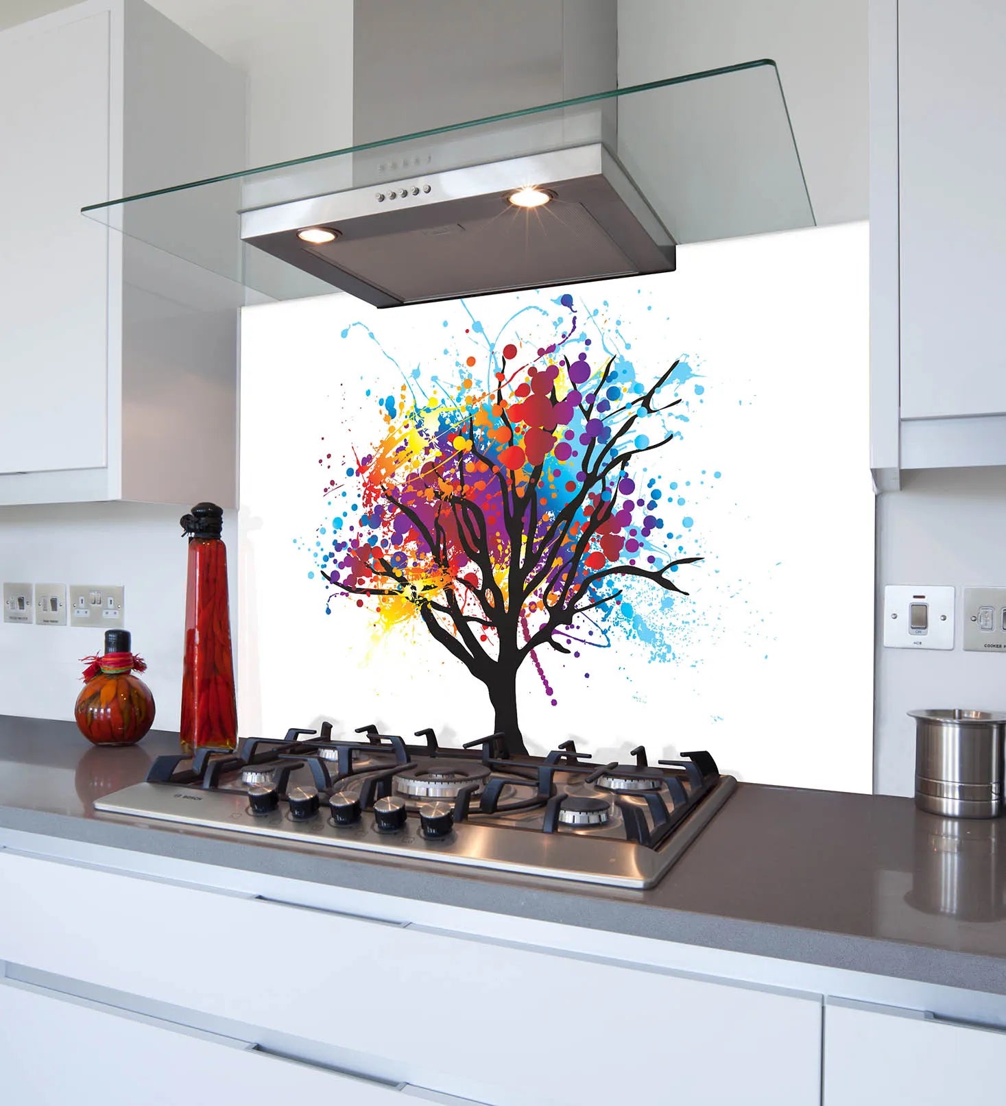 Abstract Tree Glass Splashback